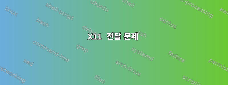 X11 전달 문제