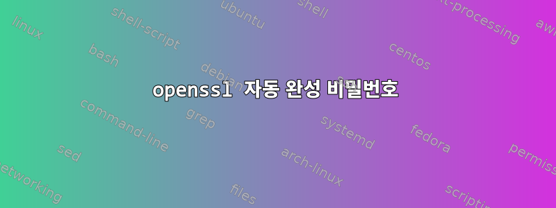 openssl 자동 완성 비밀번호