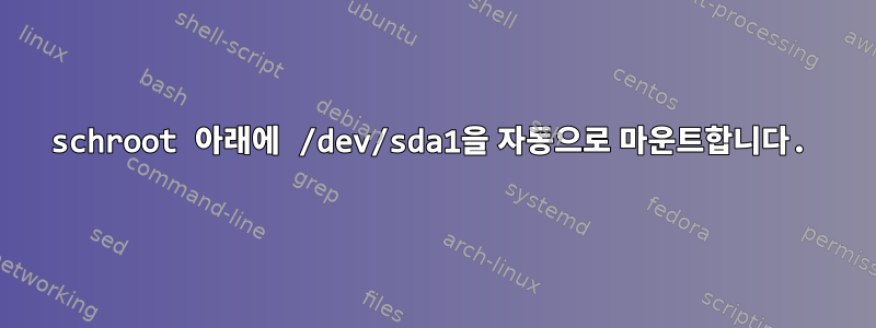 schroot 아래에 /dev/sda1을 자동으로 마운트합니다.