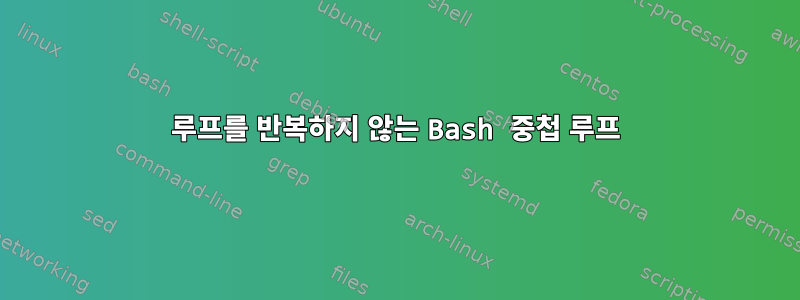 루프를 반복하지 않는 Bash 중첩 루프