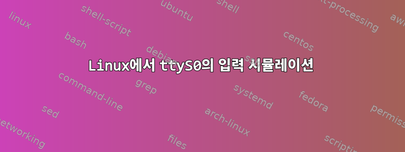 Linux에서 ttyS0의 입력 시뮬레이션