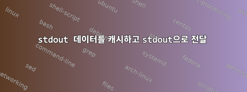 stdout 데이터를 캐시하고 stdout으로 전달