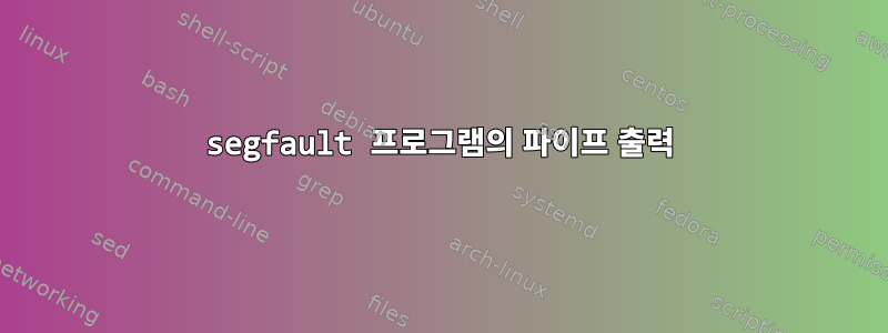 segfault 프로그램의 파이프 출력