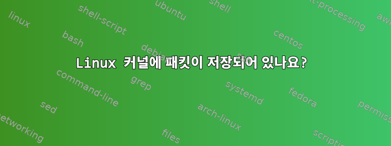 Linux 커널에 패킷이 저장되어 있나요?