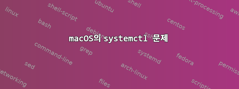 macOS의 systemctl 문제