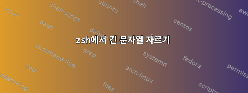 zsh에서 긴 문자열 자르기