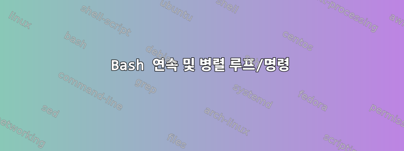 Bash 연속 및 병렬 루프/명령