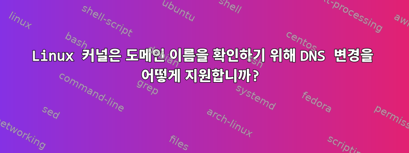 Linux 커널은 도메인 이름을 확인하기 위해 DNS 변경을 어떻게 지원합니까?