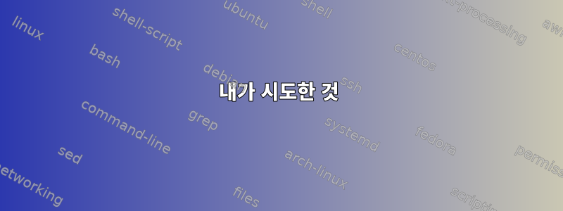 내가 시도한 것