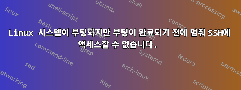 Linux 시스템이 부팅되지만 부팅이 완료되기 전에 멈춰 SSH에 액세스할 수 없습니다.