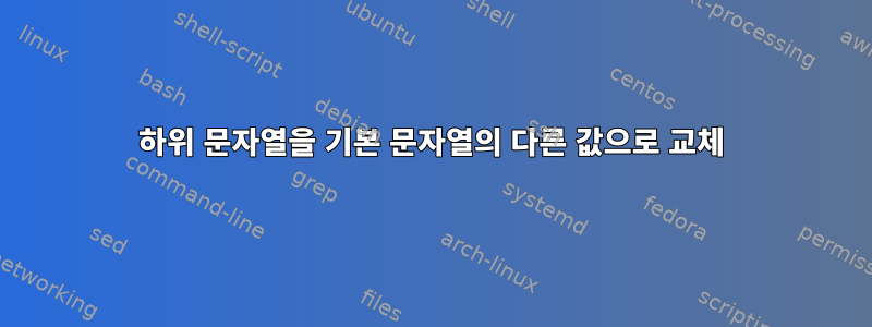 하위 문자열을 기본 문자열의 다른 값으로 교체