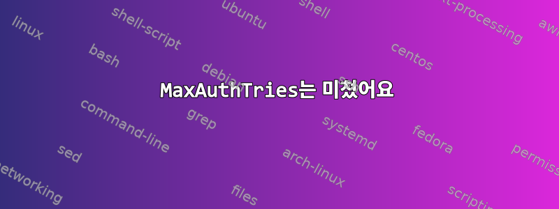 MaxAuthTries는 미쳤어요