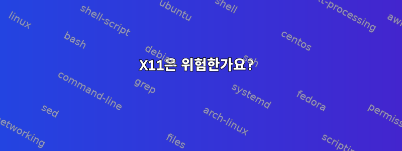 X11은 위험한가요?