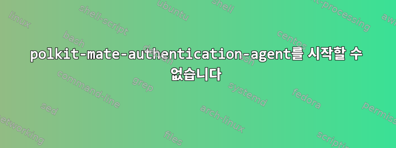 polkit-mate-authentication-agent를 시작할 수 없습니다