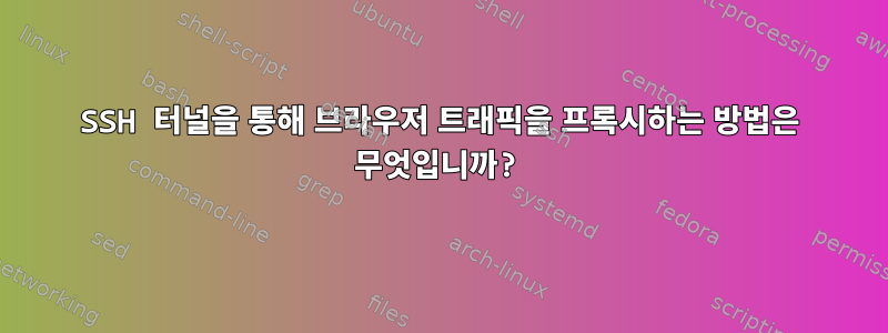 SSH 터널을 통해 브라우저 트래픽을 프록시하는 방법은 무엇입니까?