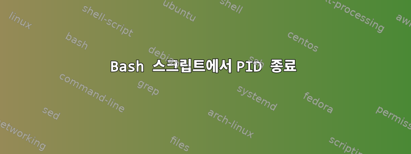 Bash 스크립트에서 PID 종료