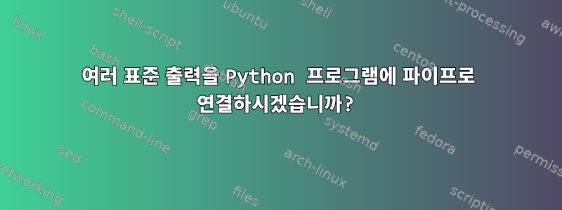 여러 표준 출력을 Python 프로그램에 파이프로 연결하시겠습니까?