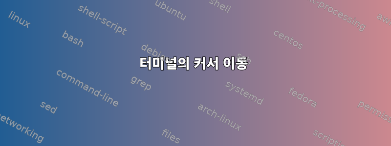 터미널의 커서 이동