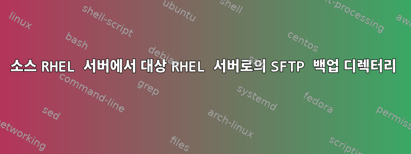 소스 RHEL 서버에서 대상 RHEL 서버로의 SFTP 백업 디렉터리