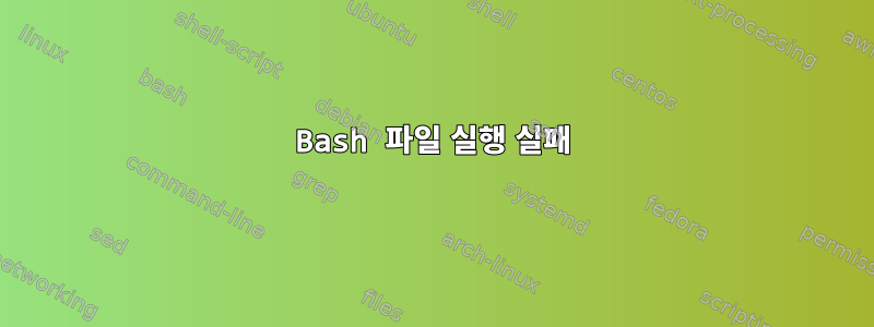 Bash 파일 실행 실패