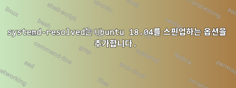 systemd-resolved는 Ubuntu 18.04를 스핀업하는 옵션을 추가합니다.