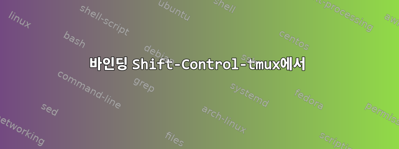 바인딩 Shift-Control-tmux에서