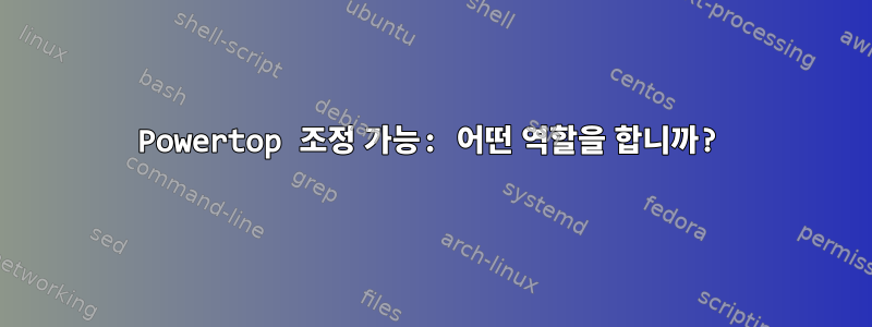 Powertop 조정 가능: 어떤 역할을 합니까?