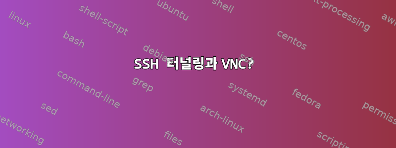 SSH 터널링과 VNC?