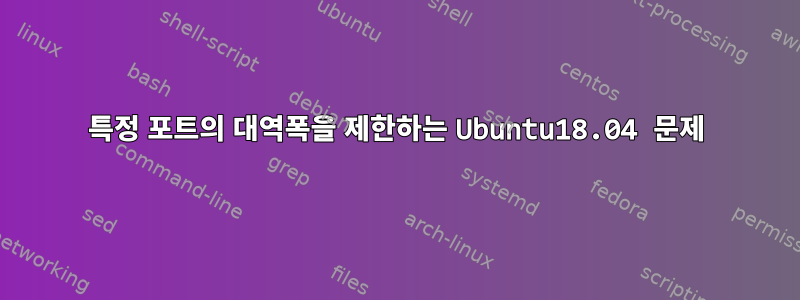 특정 포트의 대역폭을 제한하는 Ubuntu18.04 문제