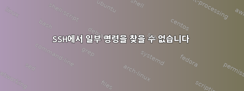 SSH에서 일부 명령을 찾을 수 없습니다