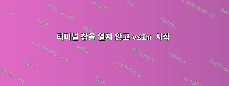 터미널 창을 열지 않고 vsim 시작