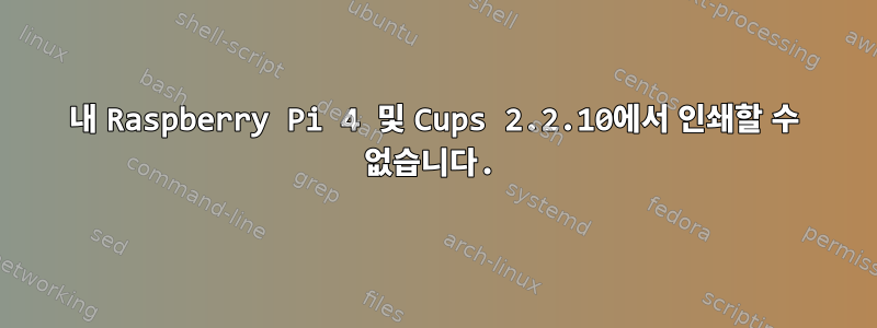 내 Raspberry Pi 4 및 Cups 2.2.10에서 인쇄할 수 없습니다.