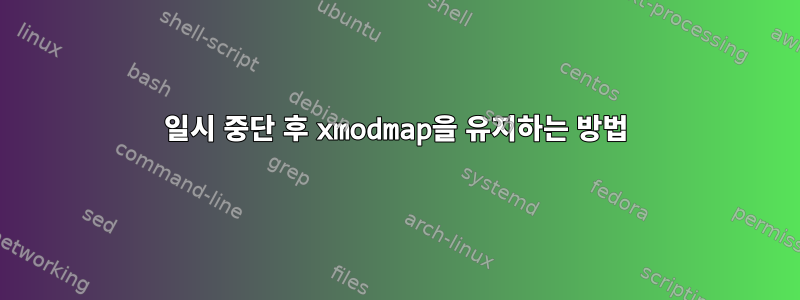 일시 중단 후 xmodmap을 유지하는 방법