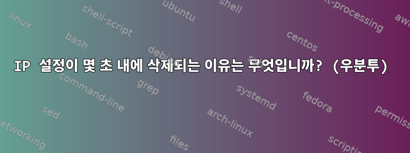 IP 설정이 몇 초 내에 삭제되는 이유는 무엇입니까? (우분투)