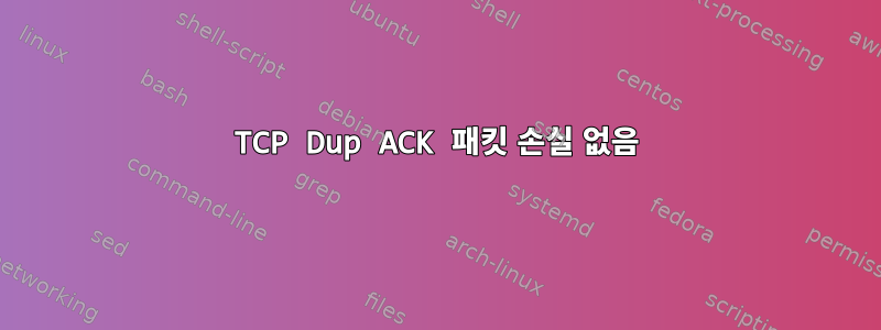 TCP Dup ACK 패킷 손실 없음