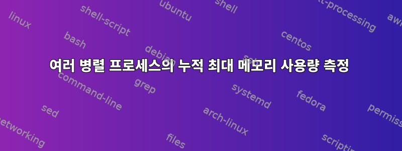 여러 병렬 프로세스의 누적 최대 메모리 사용량 측정