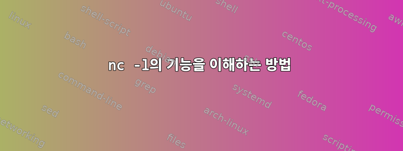 nc -l의 기능을 이해하는 방법