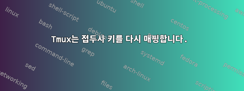 Tmux는 접두사 키를 다시 매핑합니다.