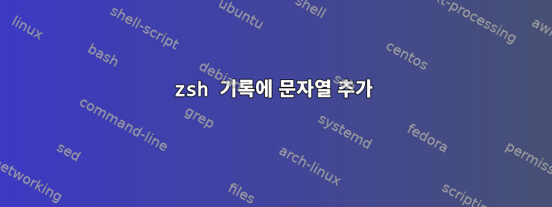 zsh 기록에 문자열 추가