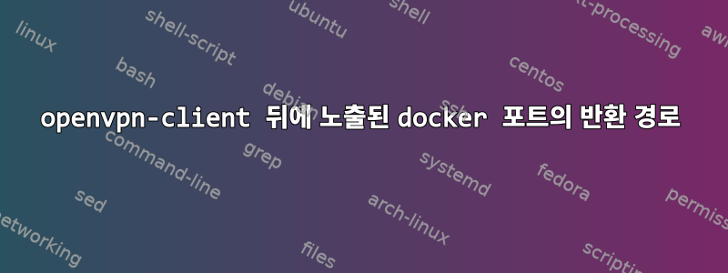 openvpn-client 뒤에 노출된 docker 포트의 반환 경로