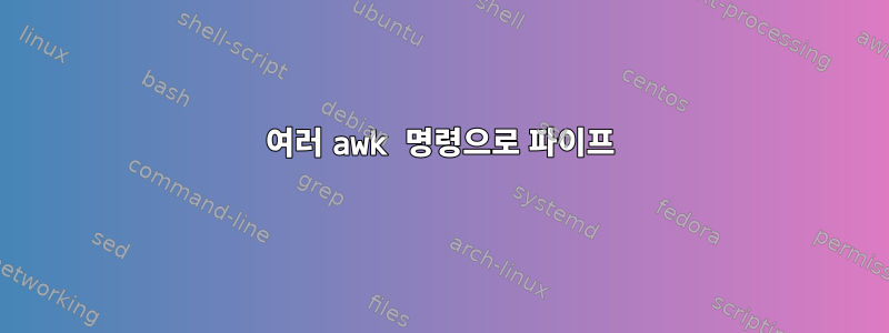 여러 awk 명령으로 파이프