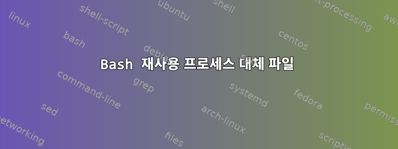 Bash 재사용 프로세스 대체 파일