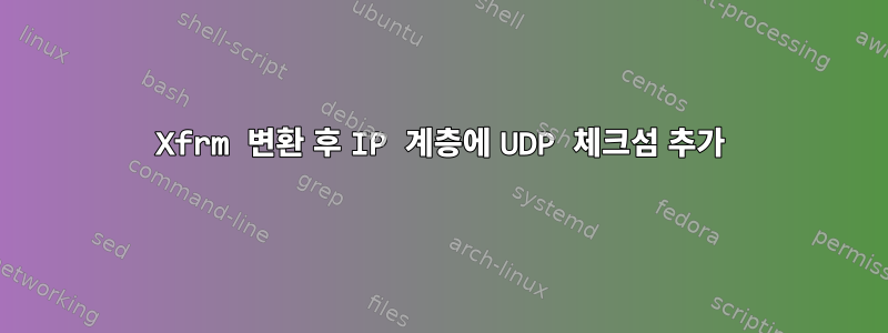 Xfrm 변환 후 IP 계층에 UDP 체크섬 추가