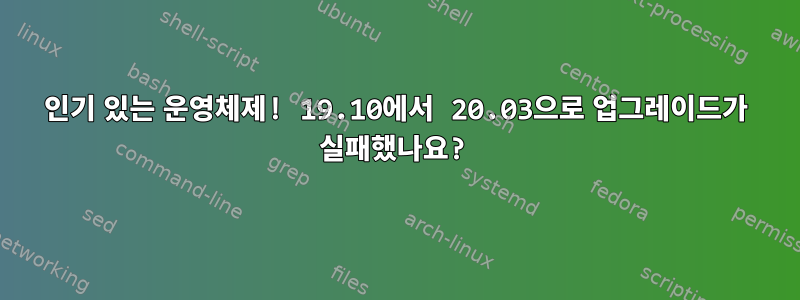 인기 있는 운영체제! 19.10에서 20.03으로 업그레이드가 실패했나요?