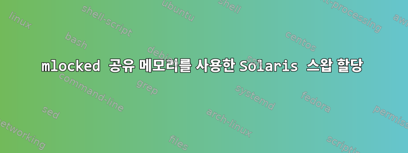 mlocked 공유 메모리를 사용한 Solaris 스왑 할당