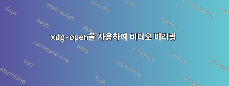 xdg-open을 사용하여 비디오 미러링