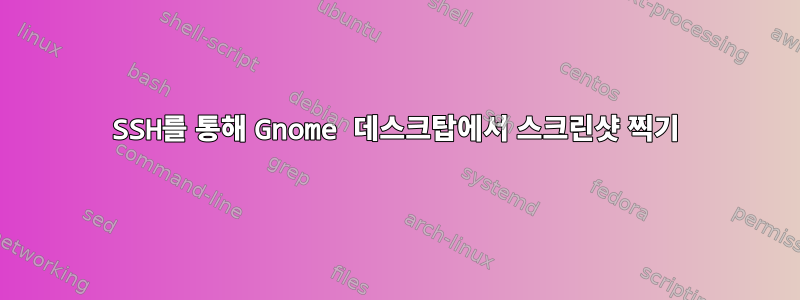 SSH를 통해 Gnome 데스크탑에서 스크린샷 찍기