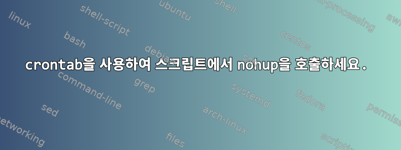 crontab을 사용하여 스크립트에서 nohup을 호출하세요.