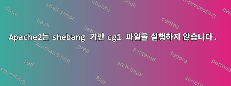 Apache2는 shebang 기반 cgi 파일을 실행하지 않습니다.