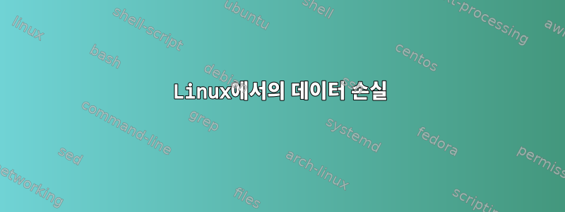 Linux에서의 데이터 손실